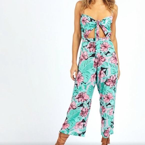Cleobella Tie Front Angelina Floral Jumpsuit Size Small - Picture 1 of 15